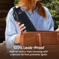 thumbnail image 5 of Bentgo Flip 2-in-1 Straw & Chug Leak-Proof Insulated Water Bottle, 40 fl oz (Back to Black), 5 of 7
