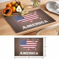 thumbnail image 6 of US Independence Day Placemats Set of 4 Retro American Flag Wood Brown Place Mats Indoor Wipeable Table Mats Washable Cloth Dining Table Placemats for Kitchen Holiday Party Home Decor 13x19 Inch, 6 of 9