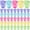 Multicolor, variant on KBPAZ 25 Pcs Push Pin Clips, Cubicle Fabric Wall Clips, Multicolor Bulletin Board Hangers for Office Notes, Photos, Memos