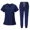 42109-dark blue, variant on Multicolor Unisex Short Sleeved Pharmacy Nurse Uniform Hospital Doctor Workwear Oral Dental Surgery Uniforms Medical Scrubs Sets