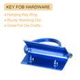 thumbnail image 4 of 20PCS Key Fob Hardware with Keychain Rings for Bag Webbing,Blue, 4 of 5