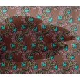 thumbnail image 4 of oneOone Viscose Chiffon Fabric Spiral & Floral Block Decor Fabric Printed BTY 42 Inch Wide, 4 of 4