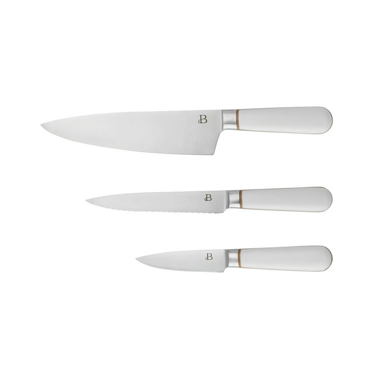 Beautiful 3-piece Chef Knife Set in White