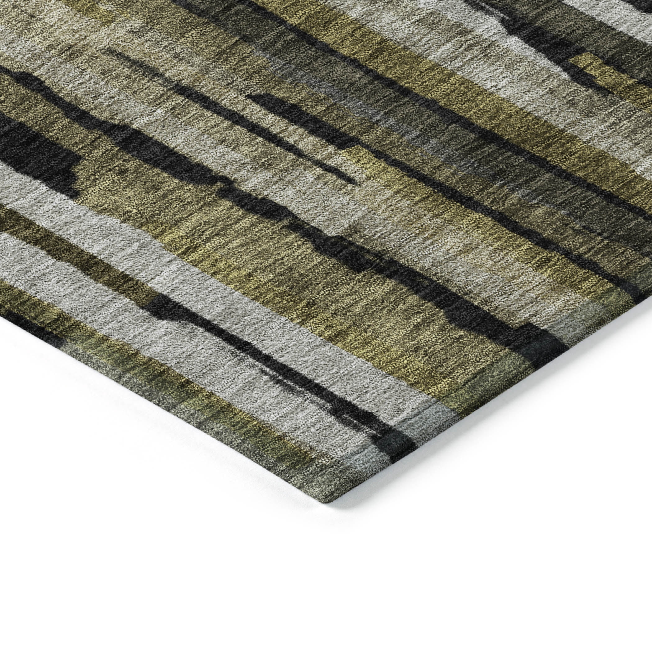 Addison Rugs Chantille Indoor/Outdoor Transitional Stripes Brown Washable Rectangle Rug, 8' x 10'