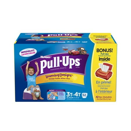 HUGGIES Pull Ups Learning Designs Training Pants, Sizes 2T-3T, 3T-4T, 4T-5T