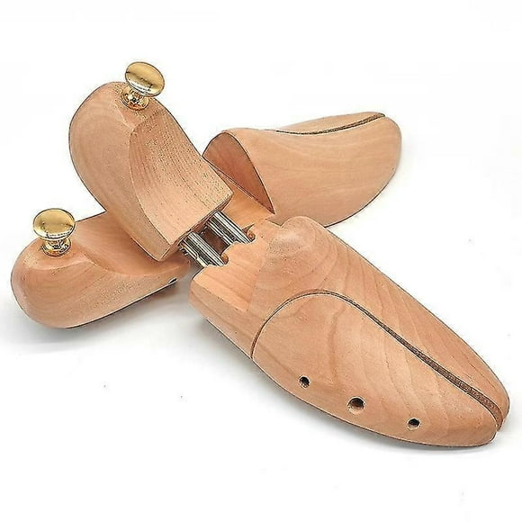 Cedar wood shoe trees (for men and women), cedar wood shoe horn included, double sizes 41 to 42, the