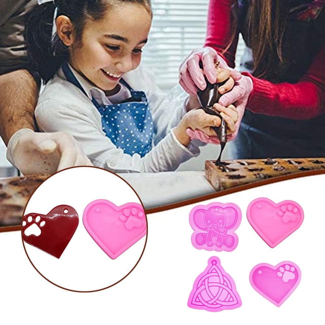 Xihbxyly Llavero con Forma de Garra de Amor, Molde para Aromaterapia, Diseño Flexible Antiadherente, Material Apto para Uso Alimentario, Apto para Horno, Microondas y Lavavajillas, Mousse de Chocolat
