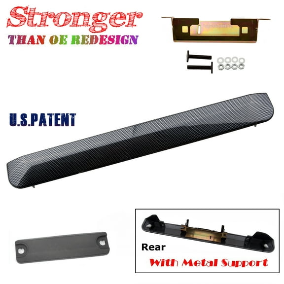 CF Advance For 04-06 Scion xb 1.5L Rear Liftgate Tailgate Handle Garnish Hatch with Metal Bracket and Switch Rubber Grommet Carbon Fiber 2004 2005 2006