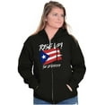 thumbnail image 4 of Rise Up Puerto Rican Pride Se Levanta Unisex Fleece Graphic Zip Up Hoodie Brisco Brands 2X, 4 of 5
