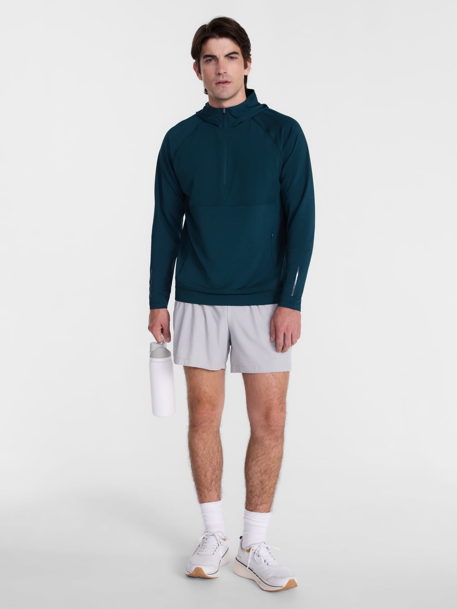 Avia Men's and Big Men's Hooded Half Zip Pullover, Sizes XS-4XLT