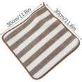 thumbnail image 5 of Nvzi 4pcs Soft Cotton Stripe Hand Towel, Super Absorbent Soft Bath Towel, Kitchen Microfiber Hand Towels with Hanging Loop 11.8*11.8inch（Brown）, 5 of 5