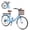 Blue, variant on Bstjewey Folding Women’s Cruiser Bike 24", 7-Speed, Women Bicycle Basket & Rack