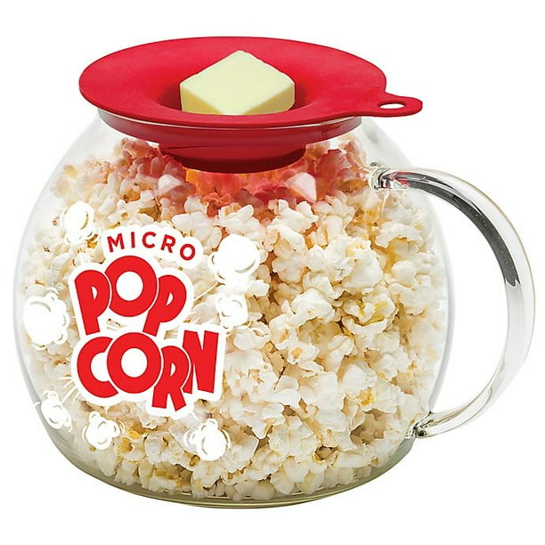 LaRoma 3Quart Glass Microwave Popcorn Popper