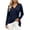 Navy, variant on Women's Tops Wrap V Neck Long Sleeve Loose Flowy Tie Front Casual Basic Shirts for Spring Fall Autumn Purple XXL