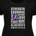 thumbnail image 4 of Inktastic Alzheimer's Awareness Strength Support and Courage Women's Plus Size T-Shirt, 4 of 5