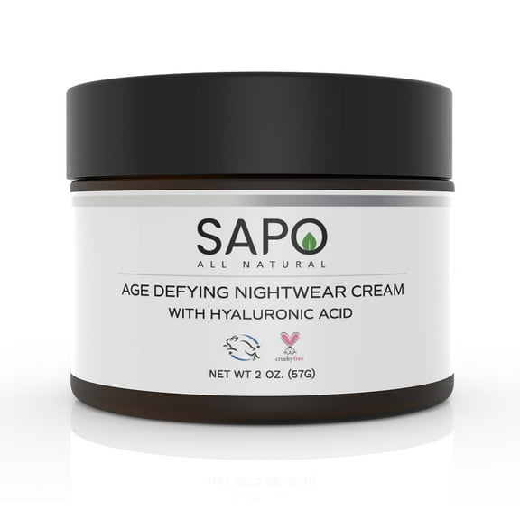 Sapo All Natural Night Cream with Trehalose, Niacinamide & Hyaluronic Acid - Hydrating Moisturizer - 4 oz