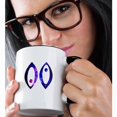 thumbnail image 2 of 3dRose, Pisces fish horoscope symbol - purple zodiac astrological star sign, 11oz Two-Tone Black Mug, 2 of 7