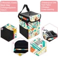 thumbnail image 2 of Geometric Cube Foldable Car Trash Bin with Lid, Leak-Proof, Hanging Storage Bag - Car Garbage Can and Trash Can, 2 of 6