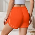 thumbnail image 3 of CheerKidz Elastic Waist Shorts for Women's Summer Fashion Solid Color Side Split Sports Shorts Fashion Beach Pants Summer Clothes(Orange,XL), 3 of 6
