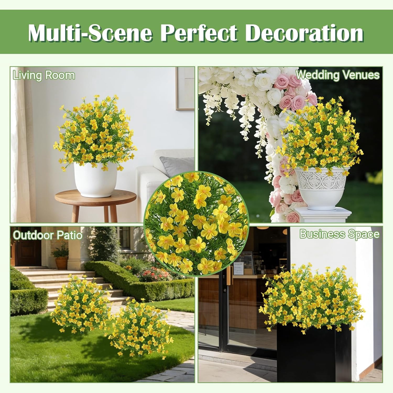 2 Pack Artificial Boxwood Topiary Ball Trees with Ground Spike for Outdoor, 23" Faux Realistic Floral Sphere Shrubs, Artificial UV Resistant Fake Bush Plants for Garden Yard Porch Decor