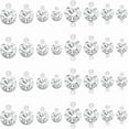 thumbnail image 1 of 320 piezas de dijes conectores de latón con circonitas cúbicas, 8 estilos de dijes planos redondos de piedra natal, eslabones de platino, eslabones de vidrio, dijes colgantes, 1 of 9