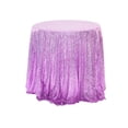 thumbnail image 2 of Glitter Round Tablecloth for Weddings and Parties - 47x47 Inch Sparkly Sequin Table Cover in Multiple Colors, 2 of 6