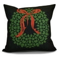 thumbnail image 2 of Simply Daisy 16" x 16" Gate Wreath Floral Print Outdoor Pillow, Bright Green, 2 of 5
