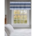 thumbnail image 5 of Curtain Valance for Windows,Grey Navy Blue Lattice Geometric Stripe Kitchen Valances Rod Pocket Short Curtains,Medieval Style Abstract Art Window Treatment Panel for Bedroom Bathroom 60"x18", 5 of 7