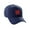 Navy, variant on Structured Baseball Hat Cap Curved Visor Old English Font Alphabet A to Z, Light Grey Hat Red C
