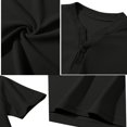 thumbnail image 7 of Mens Henley Shirts Short Sleeve Waffle Casual Tees Summer Athletic Work Gym T Shirts, XL, 7 of 7