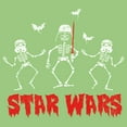 thumbnail image 2 of Girl's Star Wars Halloween Vader Skeletons  Graphic Tee Green Apple Small, 2 of 4