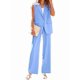 thumbnail image 1 of Conjuntos de 2 Piezas para Mujer: Chaleco Sin Mangas y Pantalón , Conjunto de Blazer Informal de Negocios. Azul L, 1 of 7