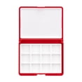 thumbnail image 1 of Caja de paleta para acuarela, bandeja para mezclar gouache, fácil de limpiar, a prueba de fugas, vacía. Rojo, 1 of 9
