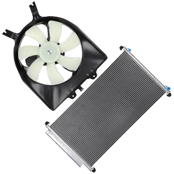 ECCPP Cooling Fan and AC Condenser Assembly Fits for H-onda for Odyssey 2005-2010 3246; 477-0618; 7013246; 73246; 80110SHJ305; 80110SHJA02; HO3030137 610850 620-244 674-59988R,