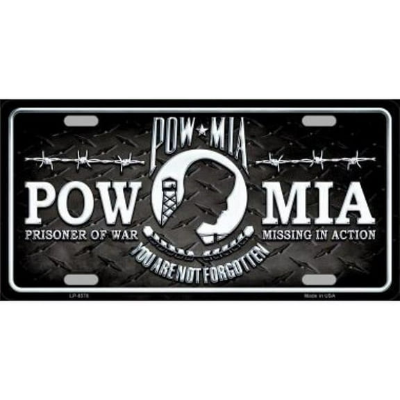 POW MIA Metal License Plate