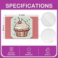 thumbnail image 4 of Ice Cream Table Mats Placemat 12"x18" Dessert Themed Placemats Set of 4 Cartoon Food Placemats for Dining Table Indoor Outdoor Kitchen Kawaii Decor Table Place Mats, 4 of 4
