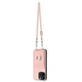 thumbnail image 3 of ShellTech for iPhone 16 Pro Phone Case for Women, with Wallet Card Holder Removable Adjustable Shoulder Strap Lanyard Crossbody Neck Purse Cover for iPhone 16 Pro,Rosegold, 3 of 9