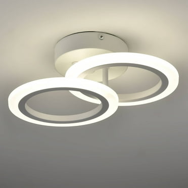 Claxy Double Circle LED Semi Flush Mount Light
