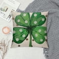 thumbnail image 2 of PHYHOO St. Patrick's Day Pillow Covers, Green Polka Dots Striped Lucky Farmhouse Throw Pillowcases for Home Sofa Couch Cushion Decoration, 2 of 5