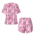 thumbnail image 6 of Wukai Cartoon Poodle Dog Women's Pajama Set,Short-Sleeve Top and Shorts with Elastic Waistband and Pockets for Loungewear, Yoga, and Casual Wear-4X-Large, 6 of 8