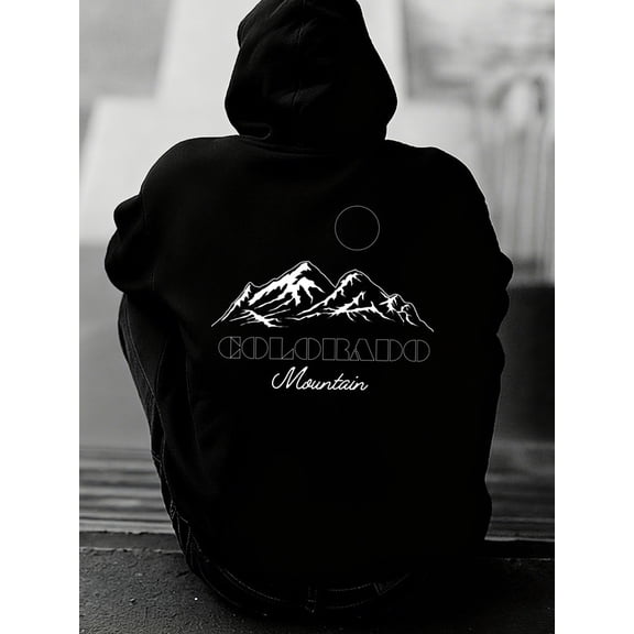 Colorado Mountain hoodies Camping for men hooded sweatshirt black New Spring and Autumn Season Printed Hoodie in Style vintage vintage graphic guys cute Classic Unisex hoodie