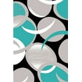 thumbnail image 2 of PREMIUM 3D Effect Hand Carved Thick Modern Contemporary Abstract Area Rug Design 1062 Turquoise 4' X 5'3'', 2 of 10