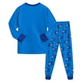 thumbnail image 5 of Ulanda Newborn Baby Boy Fall Clothes Long Sleeve Round Neck Cute Print Sweatshirt Top Long Pants Cute Toddler Winter Outfits (Blue, 7-8 Years), 5 of 9