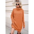 thumbnail image 2 of LAICAIW Robe Chandail Longue Ample à Col Roulé Oversize pour Femmes, 2 of 7