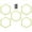 Green, variant on QccHieUs 5 Pieces Agility Rings Portable Fitness Equipment Football Training Agility Ring Green