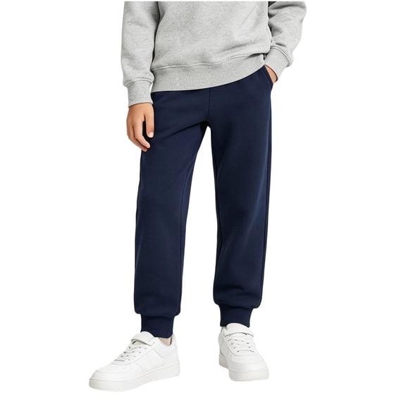 Plebaso Boys Girls Baggy Jogger Sweatpants High Elastic Waist Athletic Joggers Cotton Sweats Pants with Pockets
