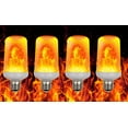thumbnail image 1 of Lightahead LED Fire Flame Effect Light Bulb, Simulated Realistic Flickering Burning Flame Effect for Halloween, Christmas, Home (4 Pack), 1 of 4