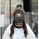 thumbnail image 2 of Gorros, Bufandas, Guantes, Gorros De Tres Piezas De Punto Y Terciopelo, Gorros Abrigados, 2 of 2