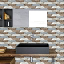 EGYMEN Simulation Wall Stickers, Self-Adhesive Peel and Stick Tile Decals, Heat-Resistant Kitchen Bathroom Decor Tiles, Easy to Install and Clean, 12"x12", Set of 5