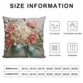 thumbnail image 5 of COMIO  Flower Throw Pillow Cover Aesthetic Decorative Floral Accent Pillow Case Colorful Cushion Handmade Pillowcase Bed Bedroom Couch Office Beige Pink, 5 of 5